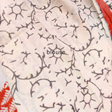 Red, Black & Ivory Floral Mul Cotton