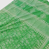 Green Folk Handblock Mul Cotton Saree