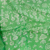 Green Folk Handblock Mul Cotton Saree