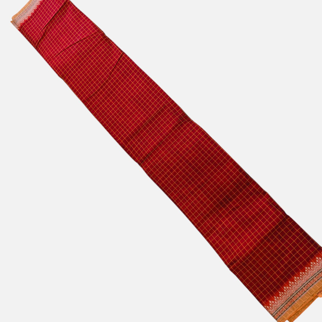 Ruby Red Narayanpet Saree