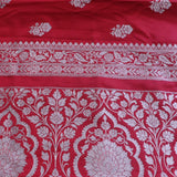 Red Banarasi Mashru Katan Silk Saree