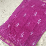 Orchid Pink Polka Maheshwari