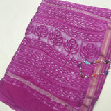 Orchid Pink Polka Maheshwari