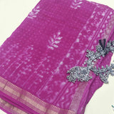 Orchid Pink Polka Maheshwari