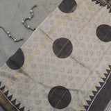 Beige Stripes Bagru Maheshwari