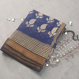Indigo Aam Butti Checks Bagru Maheshwari