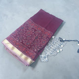 Maroon Ajrakh Bagru Maheshwari
