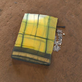 Yellow Tie-Dye Shibori Maheshwari