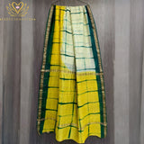 Yellow Tie-Dye Shibori Maheshwari