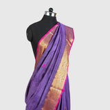 Violet Mercerized Cotton Saree