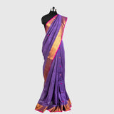 Violet Mercerized Cotton Saree
