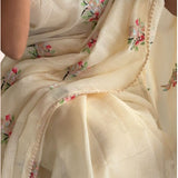 Kota Doria Saree with Rainbow Sparrow Motifs
