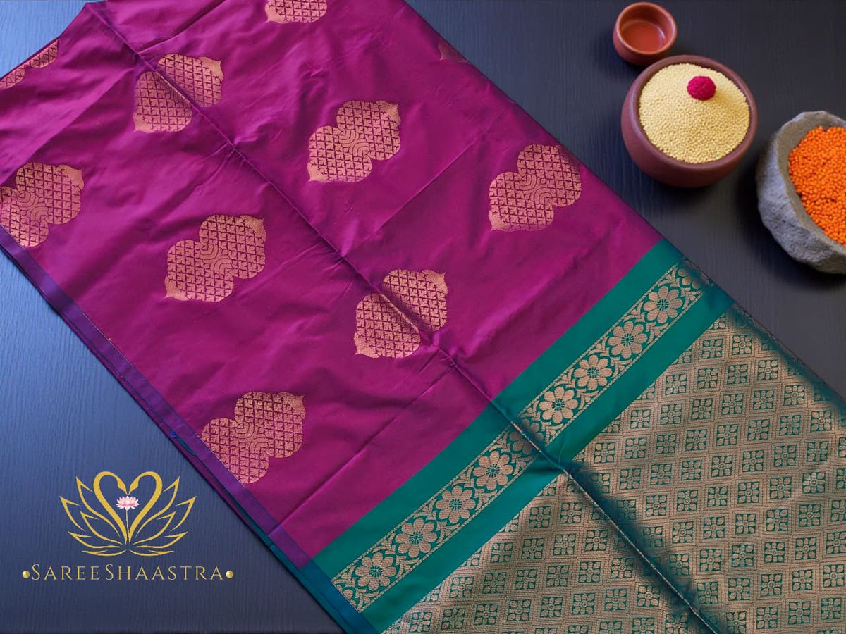 Purple Traditional Borderless Saree