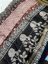 Heritage Hues Maheshwari Silk Block Print Saree