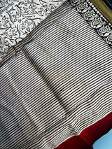 Heritage Hues Maheshwari Silk Block Print Saree