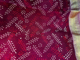 Maroon Ajrakh Bagru Maheshwari