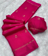 Viscose Khadi Small Zari Butti Saree