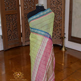 Fish Motif in Lime Colour Saree