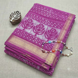 Orchid Pink Polka Maheshwari