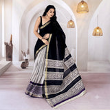 Black Dual Design Bagru Maheshwari