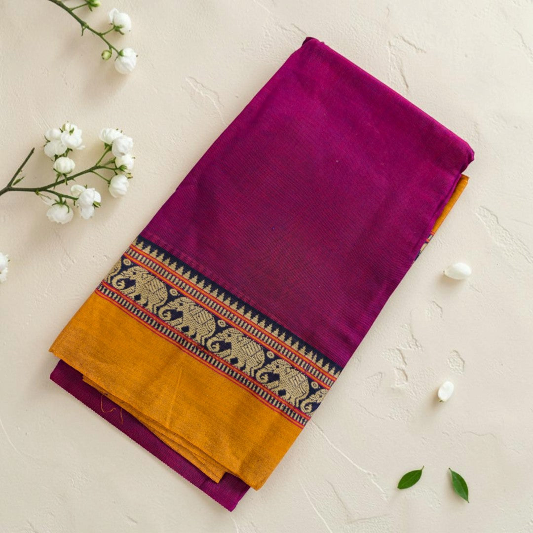 Gajamala Border Narayanpet Mercerized Cotton Saree