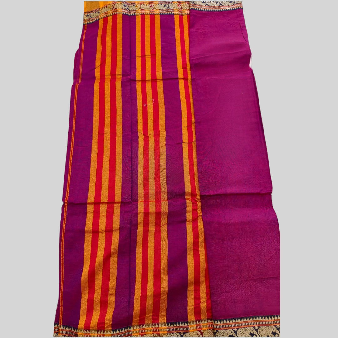 Gajamala Border Narayanpet Mercerized Cotton Saree