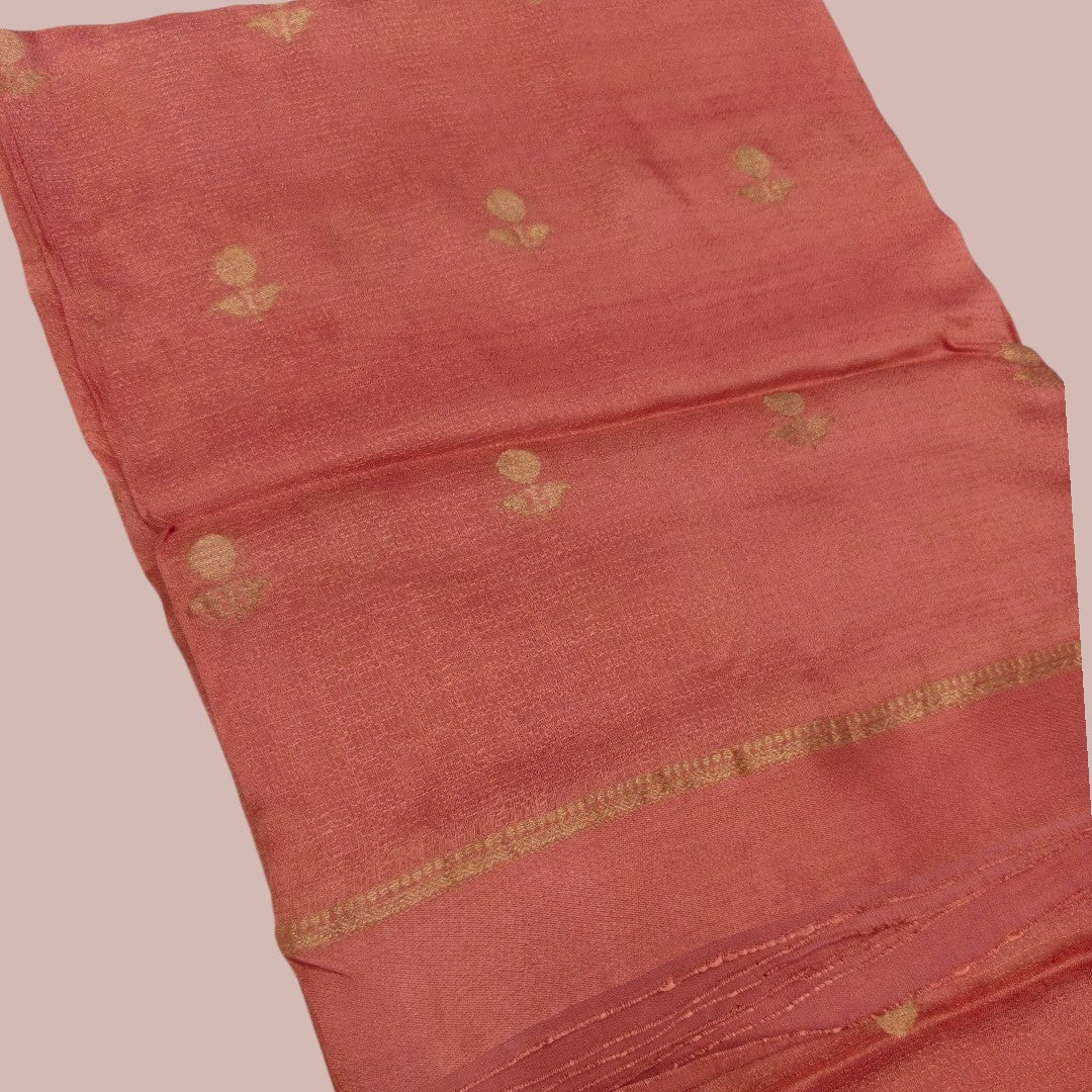 Viscose Khadi Small Zari Butti Saree