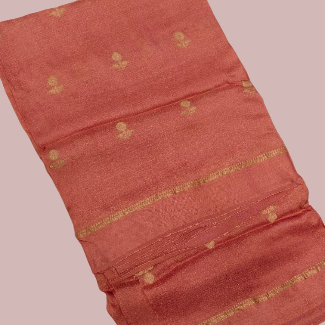 Viscose Khadi Small Zari Butti Saree