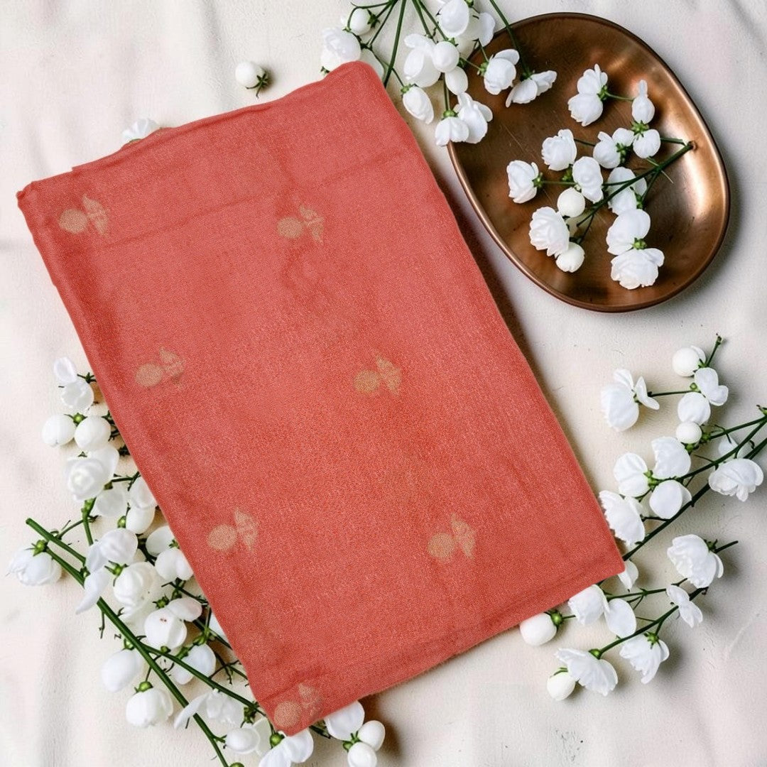 Viscose Khadi Small Zari Butti Saree