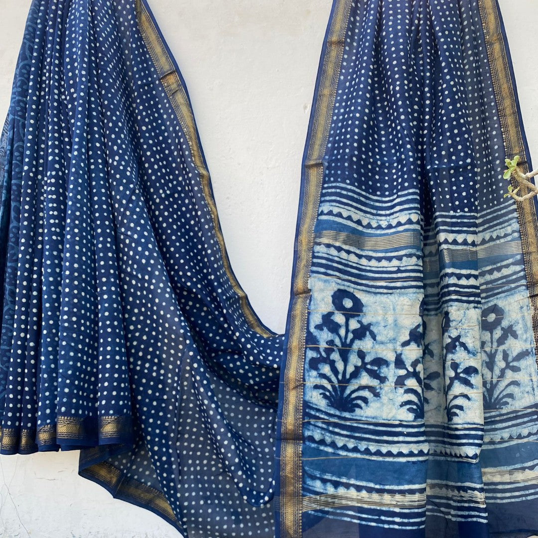 Indigo Polka Maheshwari - view 5