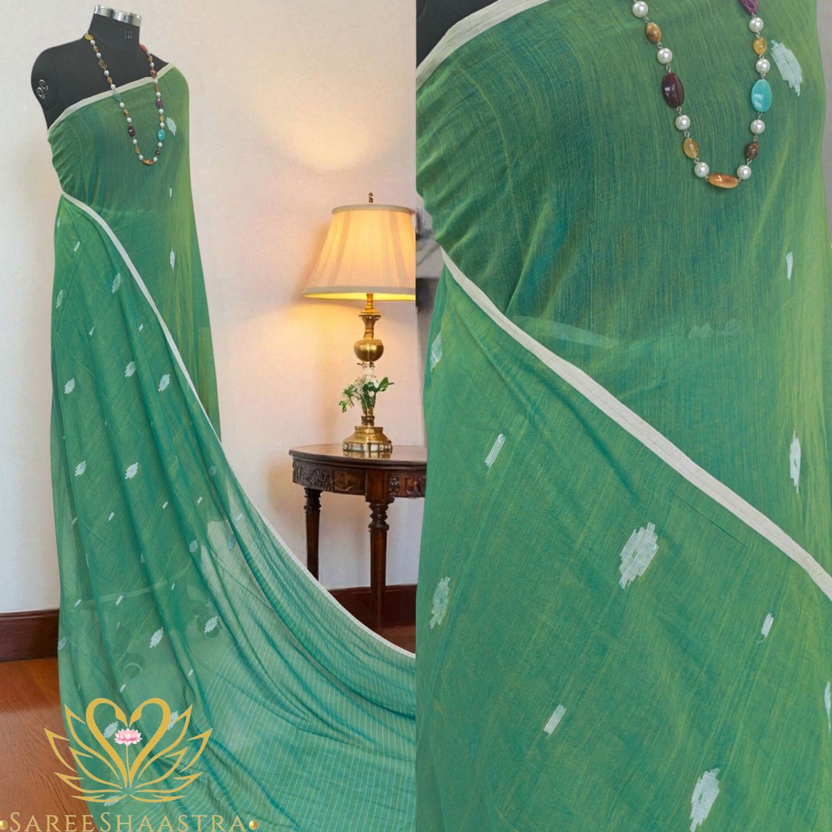 DUAL TONE MINIMAL BUTTA SAREE